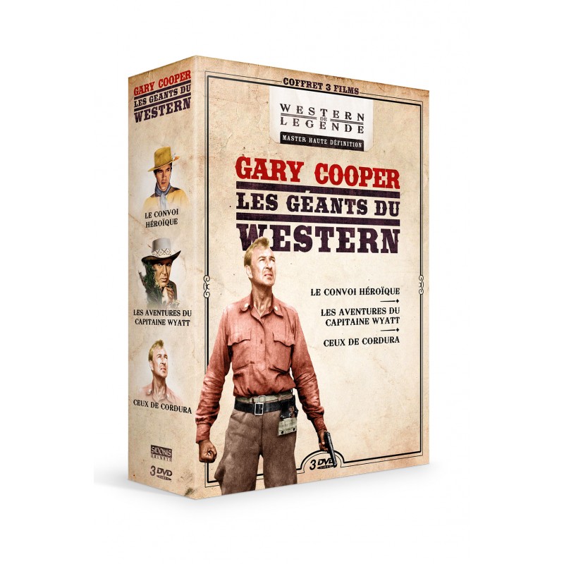 Coffret Gary Cooper - 3 DVD Westerns de Légende